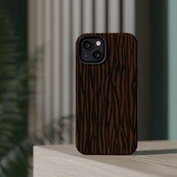 Stylish Magnetic Tough Phone Case - Bold Striped Design