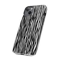 Tough Cases: Stylish Black and White Zebra Print Phone Case