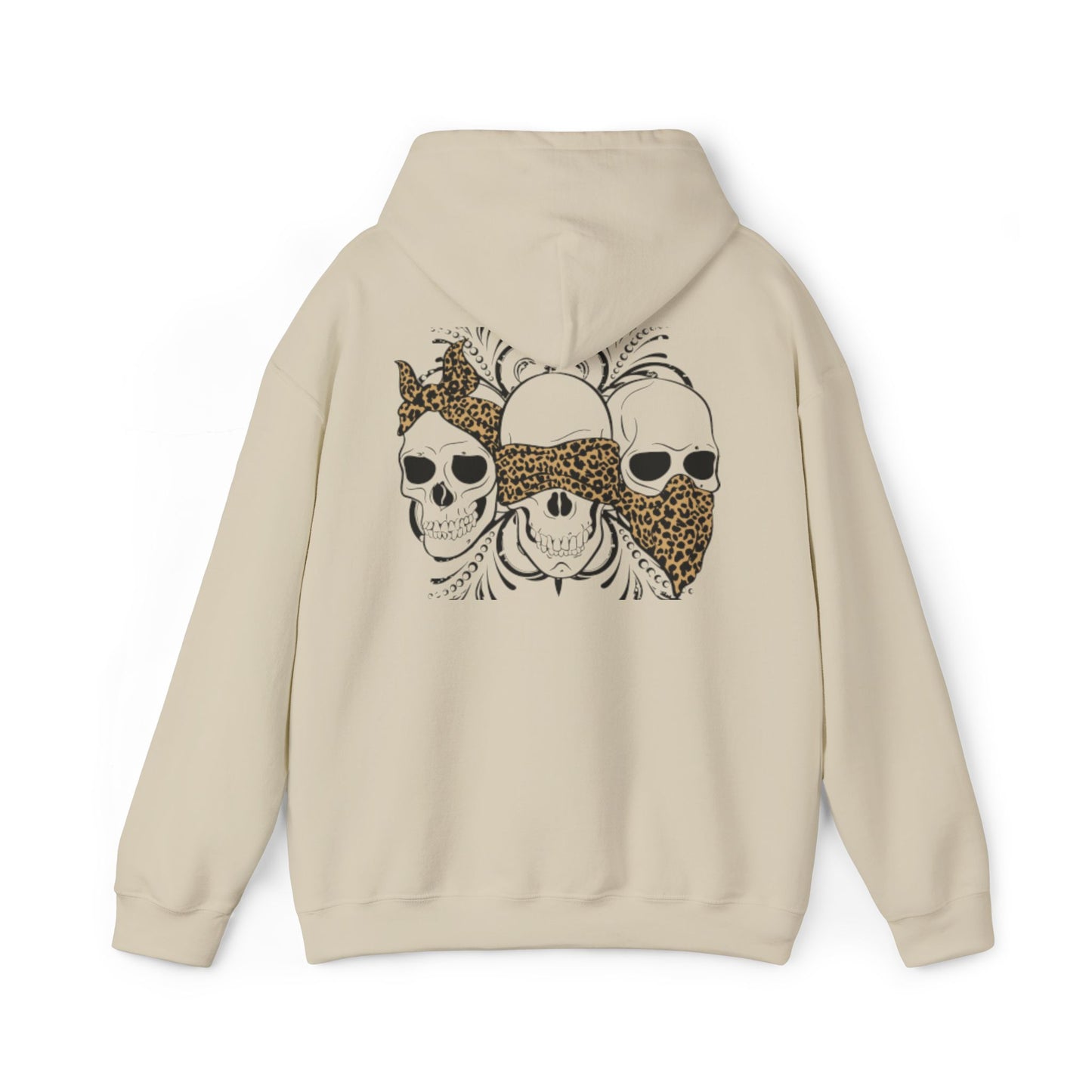 Skull Print Hoodie - Unisex Sweatshirt