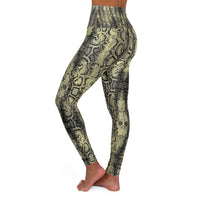 Snakeskin High Waisted Yoga Leggings - Stylish & Comfortable Activewear for Fitness Enthusiasts