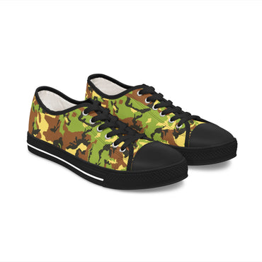Camo Print Women's Low Top Sneakers - Comfortable & Stylish Footwear