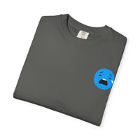 Unisex Garment-Dyed T-Shirt with Sad Emoji Design
