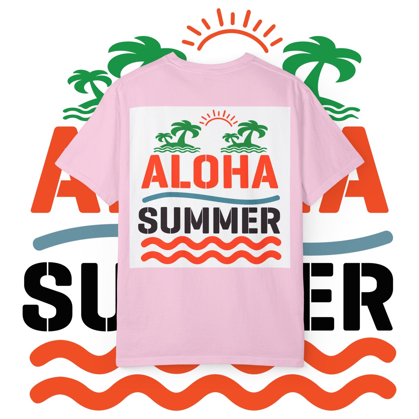 Aloha Summer Unisex T-Shirt, Beach Shirt, Vacation Tee, Summer Apparel, Tropical Graphic Tee, iconic Waikiki Beach Maui ,Oahu