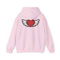 Angel Wings Heart Hoodie - Unisex Heavy Blend™ Sweatshirt for Love & Comfort