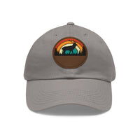 Stylish Dad Hat with Leather Patch - Retro Deer Design