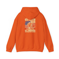 God Created Beer Hoodie, Marine Sweatshirt - Funny Drinking Gift, Unisex Pullover, Alcohol Lover, Birthday Present, Cool