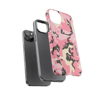Stylish Tough Phone Case – Pink Camo Design for Bold Protection  Make a statement while keeping your phone safe with this eye-catching pink camouflage case that blends fashion with durability.