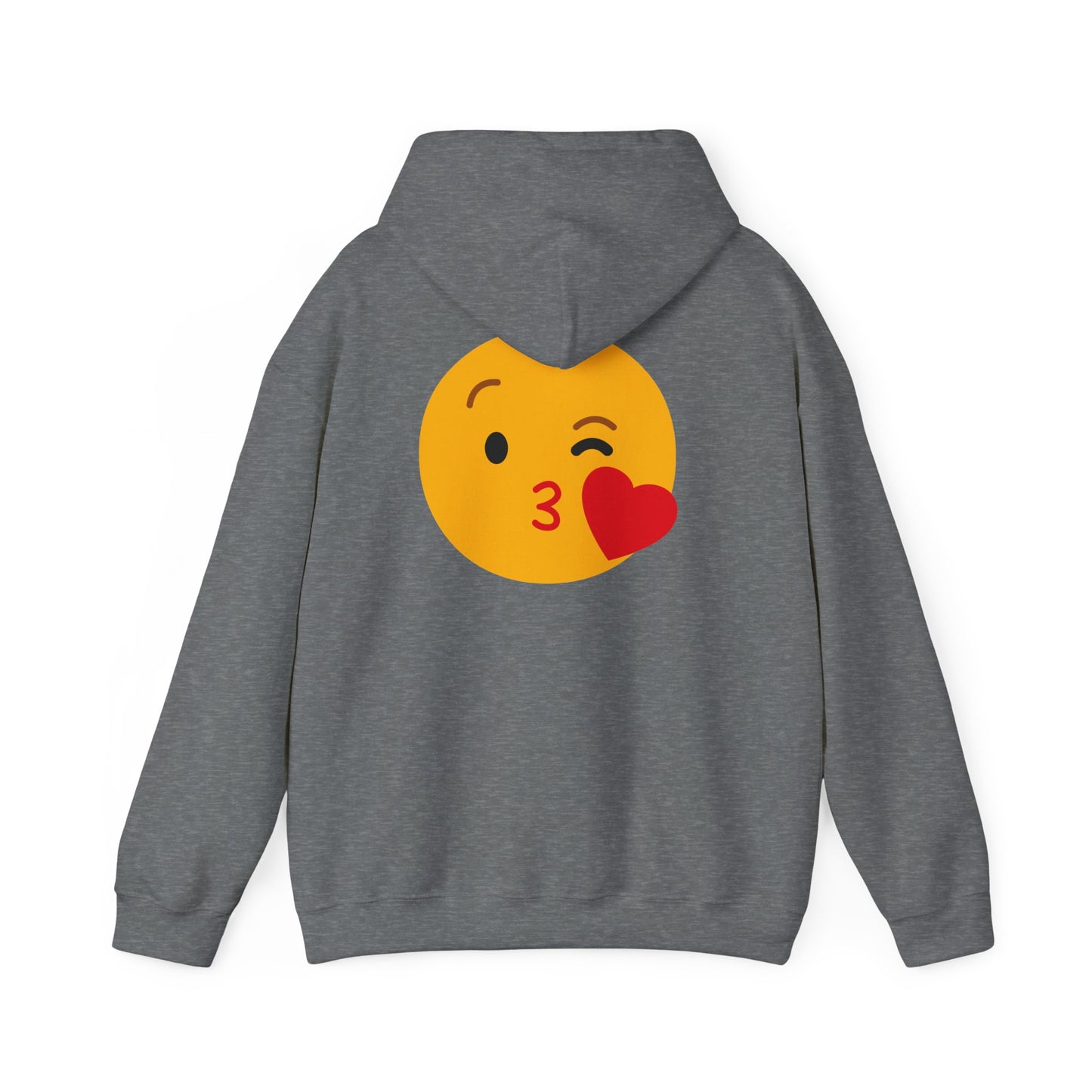 Kiss Emoji Hooded Sweatshirt | Unisex Heavy Blend™