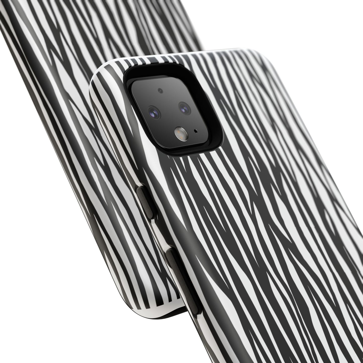 Tough Cases: Stylish Black and White Zebra Print Phone Case