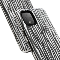 Tough Cases: Stylish Black and White Zebra Print Phone Case