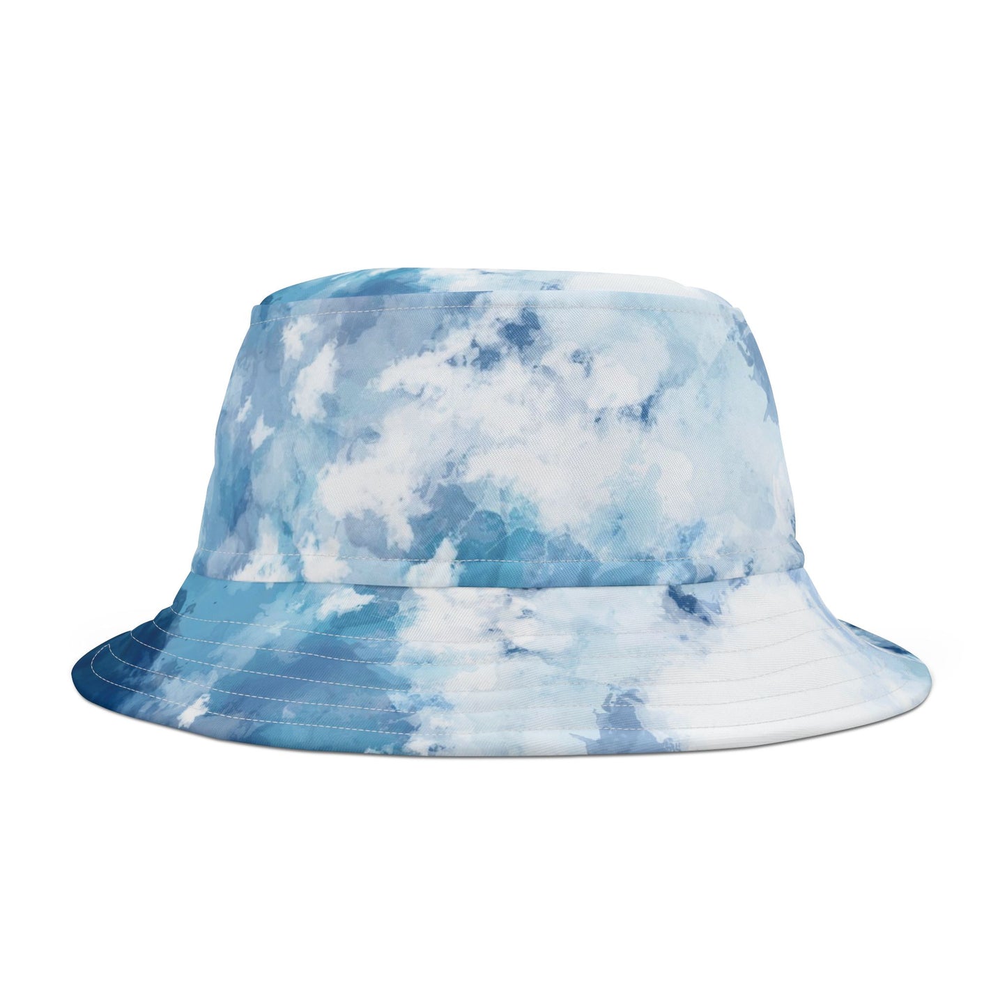 Sky Blue Cloud Print Bucket Hat - Stylish Summer Accessory for Outdoor Adventures