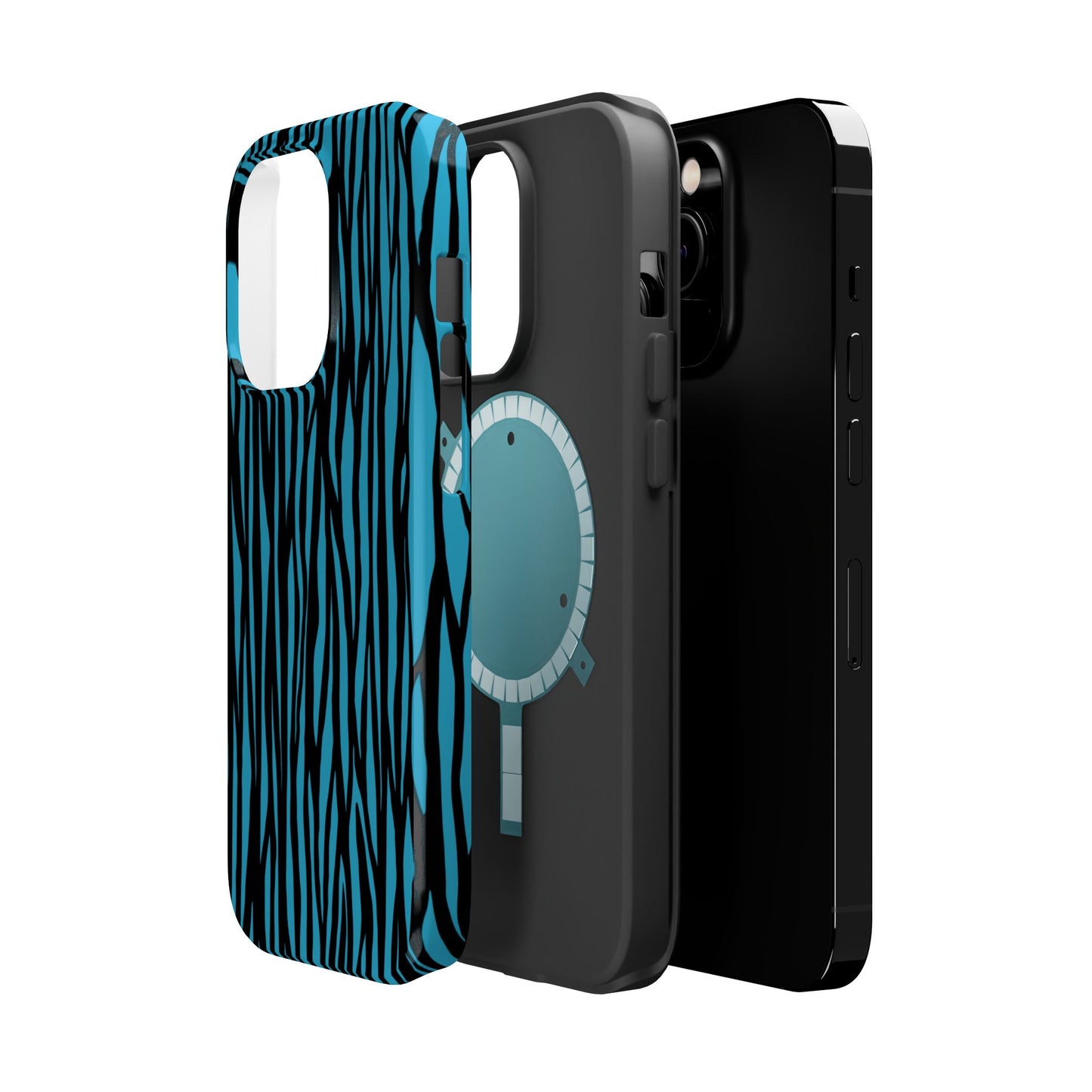 Zebra Print Magnetic Tough Case for iPhone - Durable & Stylish Phone Protection