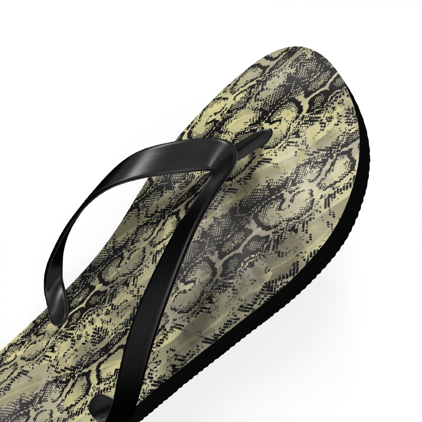 Snakeskin Flip Flops - Trendy Summer Footwear for Beach Days