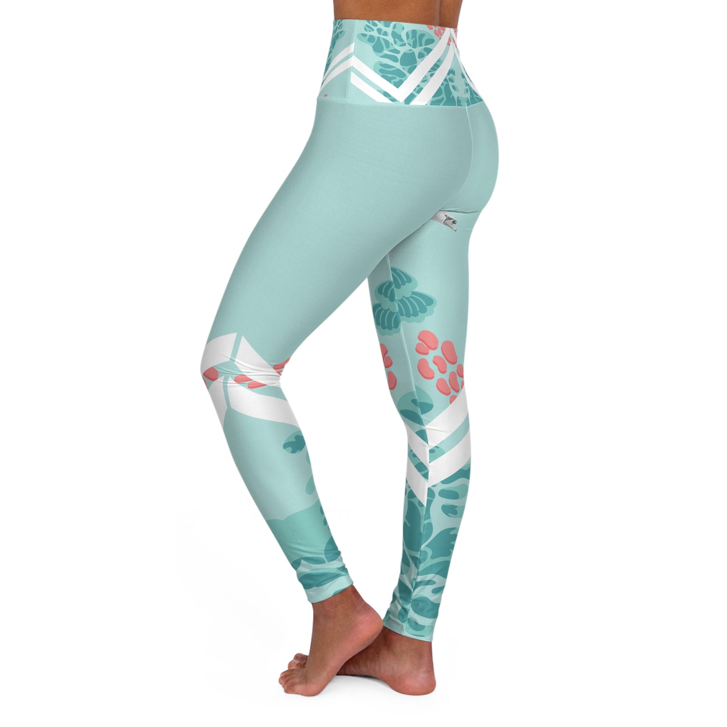Botanical High Waisted Yoga Leggings - Comfortable & Stylish Activewear