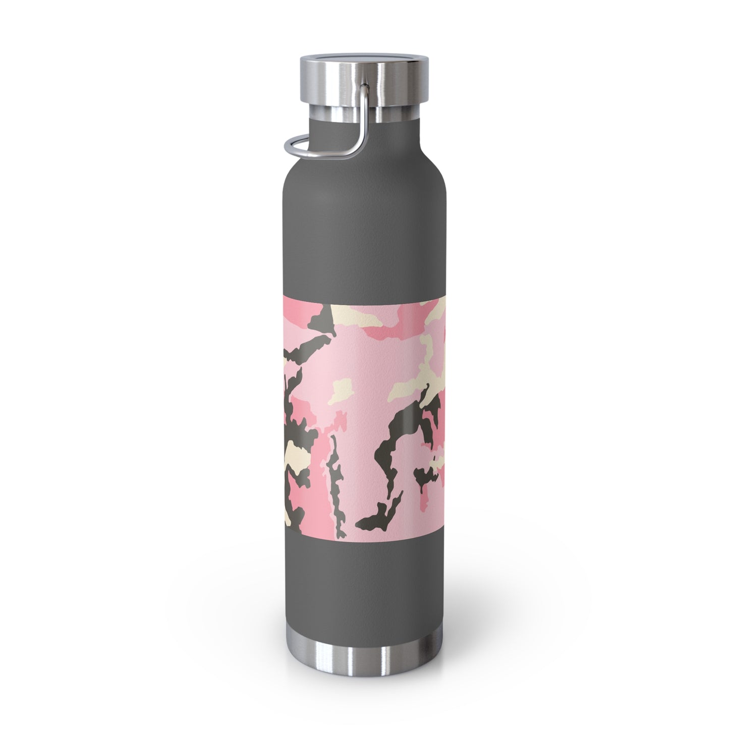 Stylish Pink Camouflage Insulated Water Bottle - 22oz
