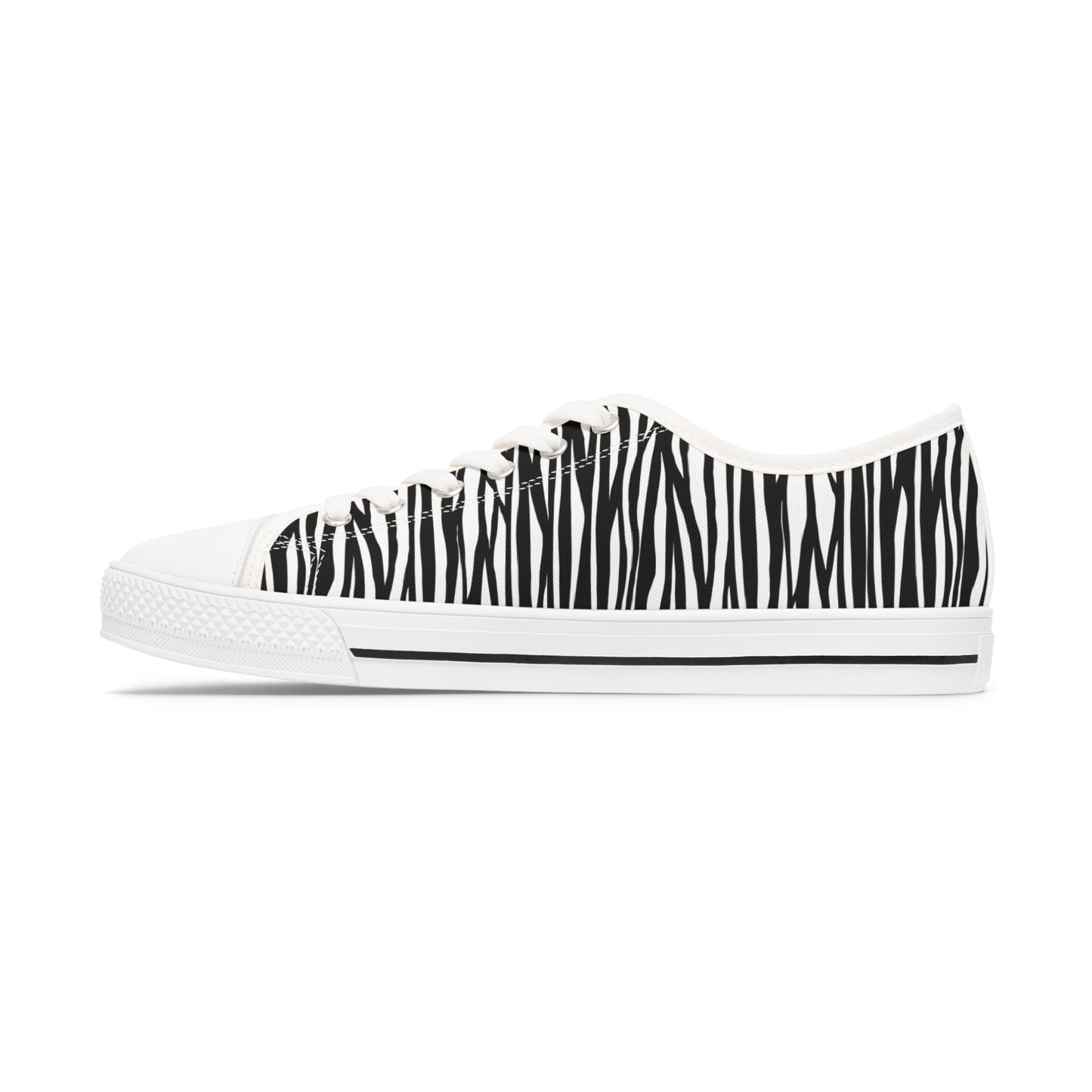 Trendy Zebra Print Low Top Sneakers for Women - Fashionable Casual Footwear