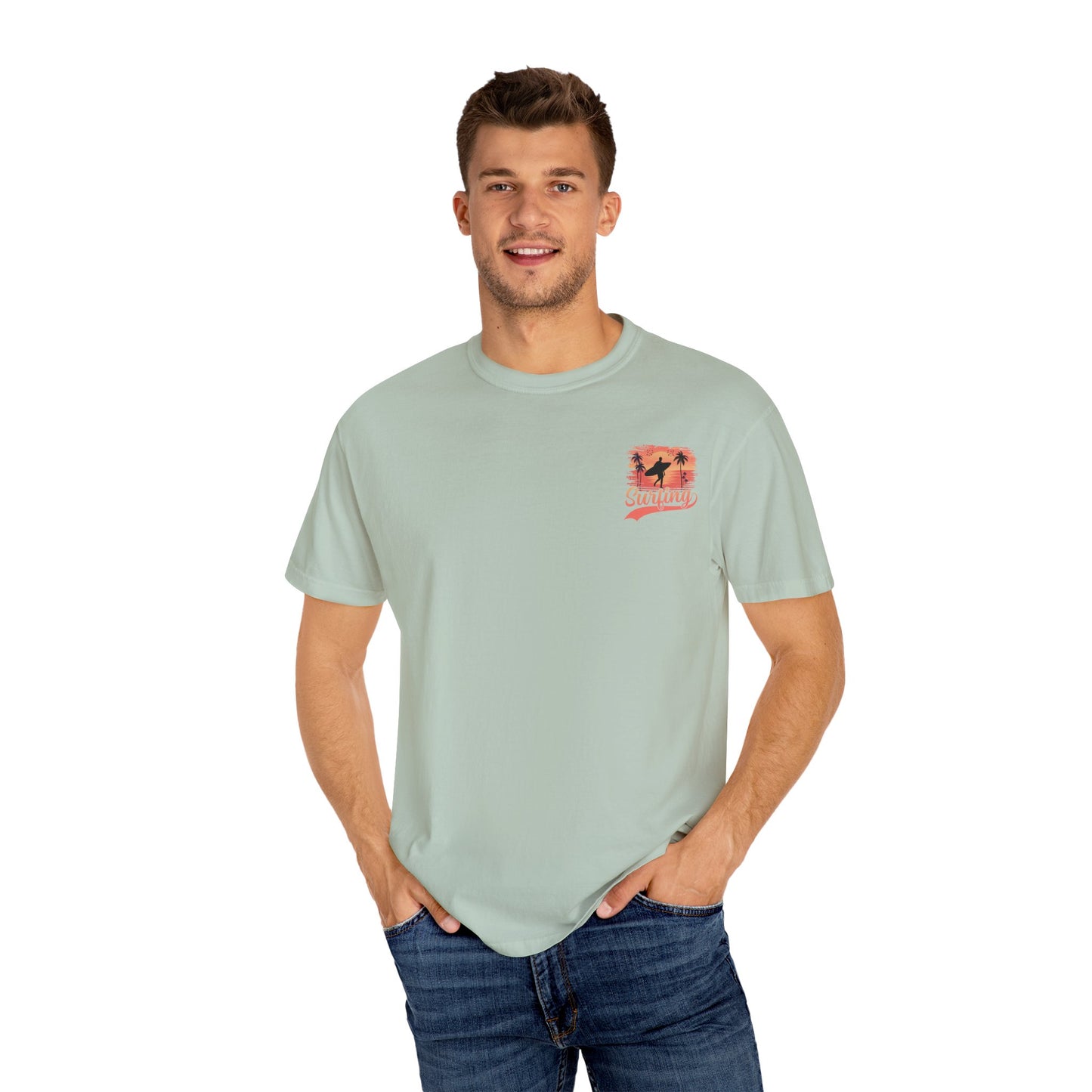 Surfing Paradise Unisex T-Shirt, Casual Beach Wear, Summer Vibes, Gift for Surfers, Vacation Outfit