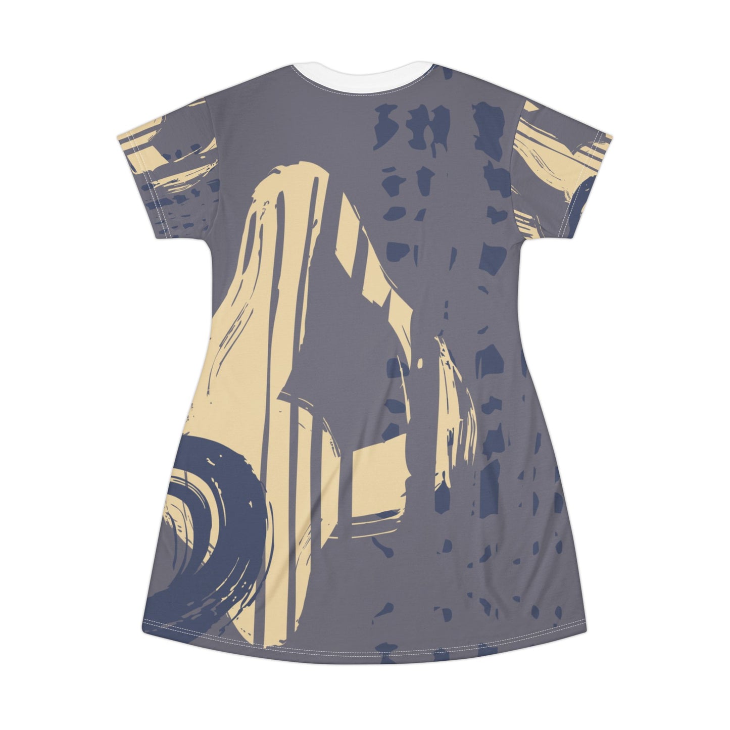 Abstract Pattern T-Shirt Dress - Casual Chic Style for Everyday Wear