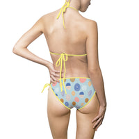 Colorful Polka Dot Women's Bikini Swimsuit - Perfect for Summer & Beach Days