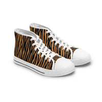 Tiger Print High Top Sneakers for Women - Bold and Stylish Footwear