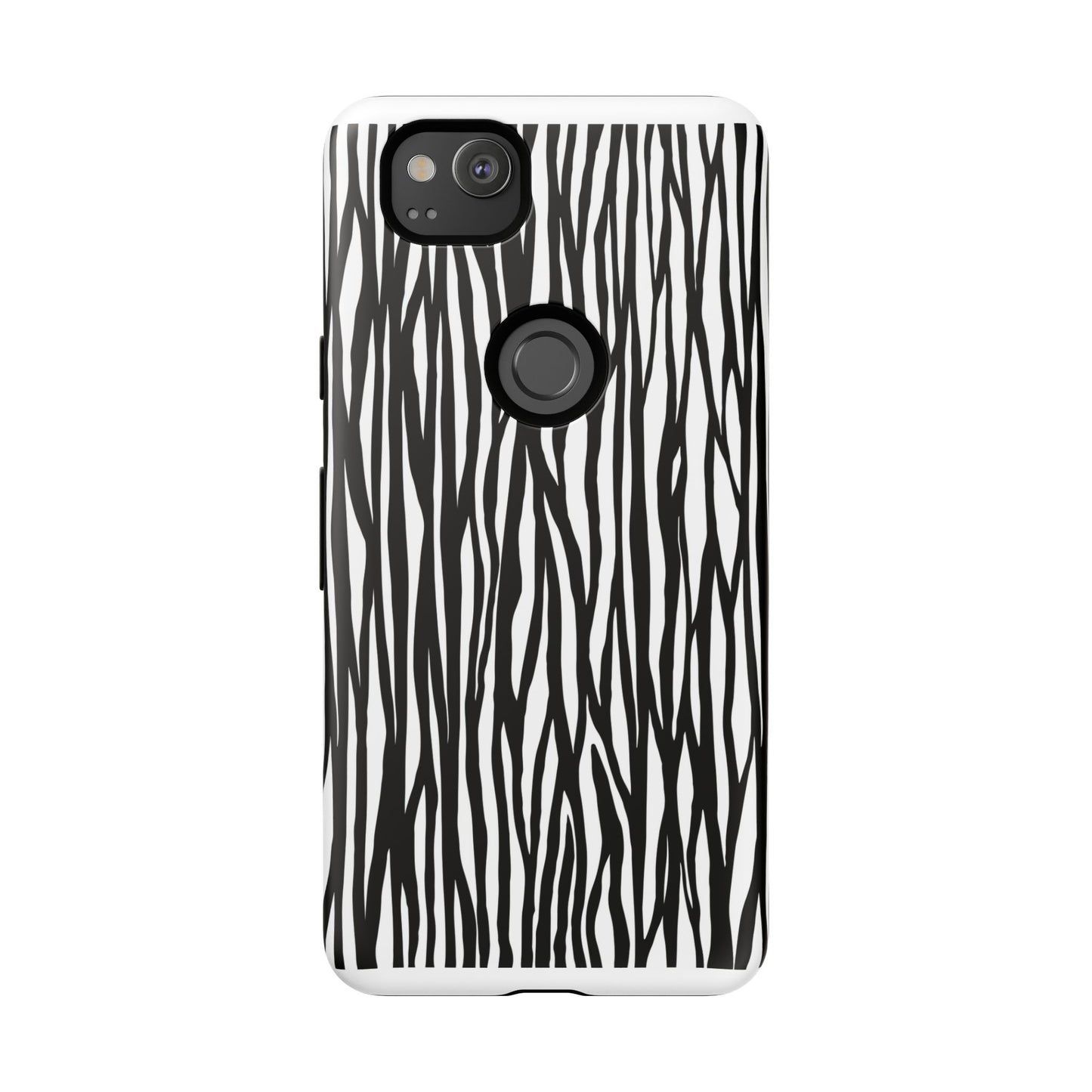 Tough Cases: Stylish Black and White Zebra Print Phone Case