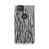 Tough Cases: Stylish Black and White Zebra Print Phone Case