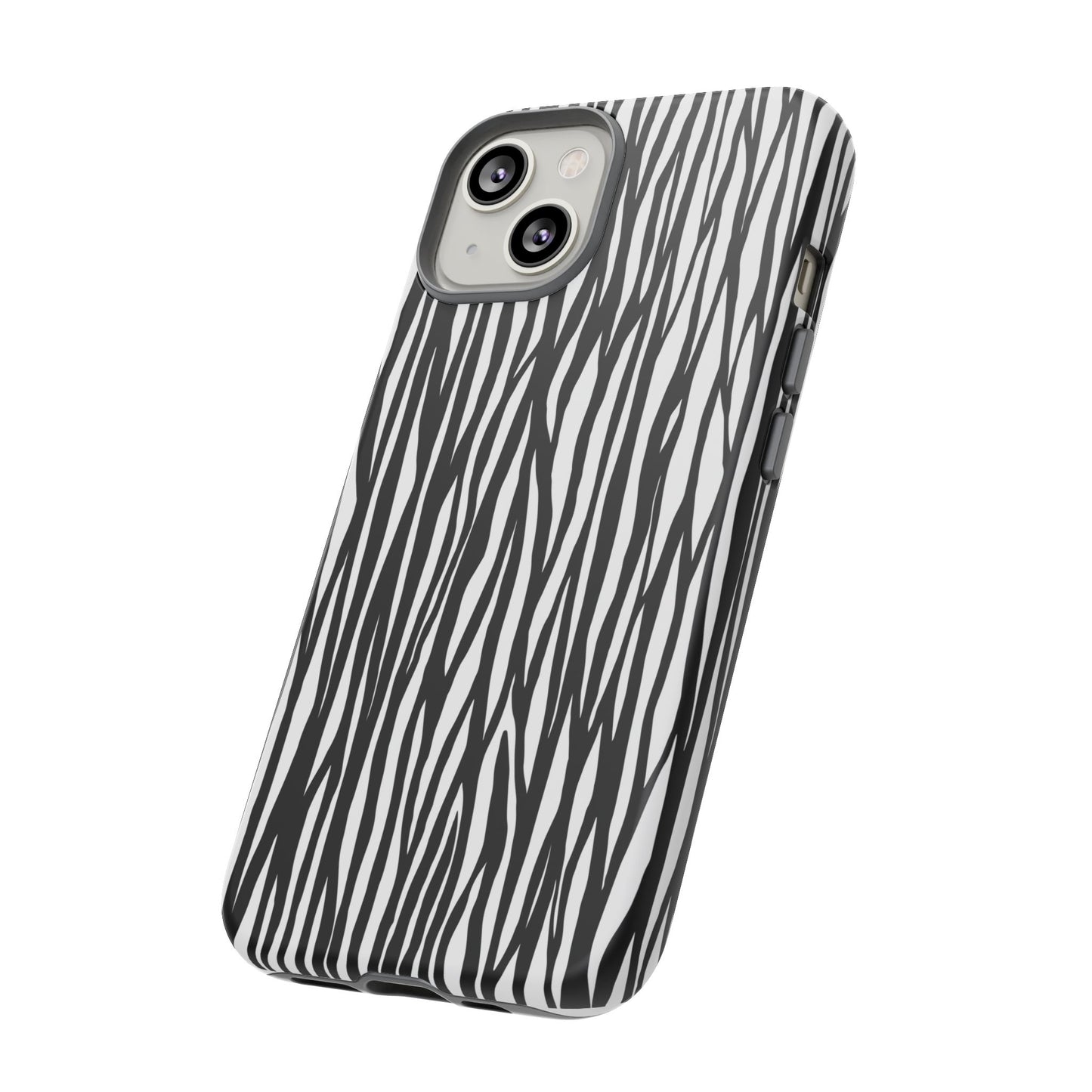 Tough Cases: Stylish Black and White Zebra Print Phone Case