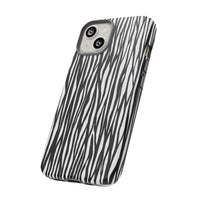 Tough Cases: Stylish Black and White Zebra Print Phone Case