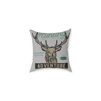 Adventure Hunting Club Pillow - Rustic Home Decor