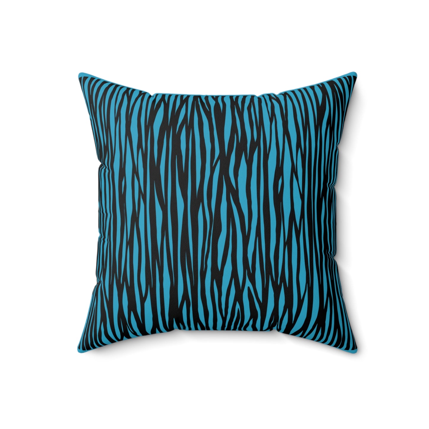 Blue Zebra Print Throw Pillow - Modern Home Decor