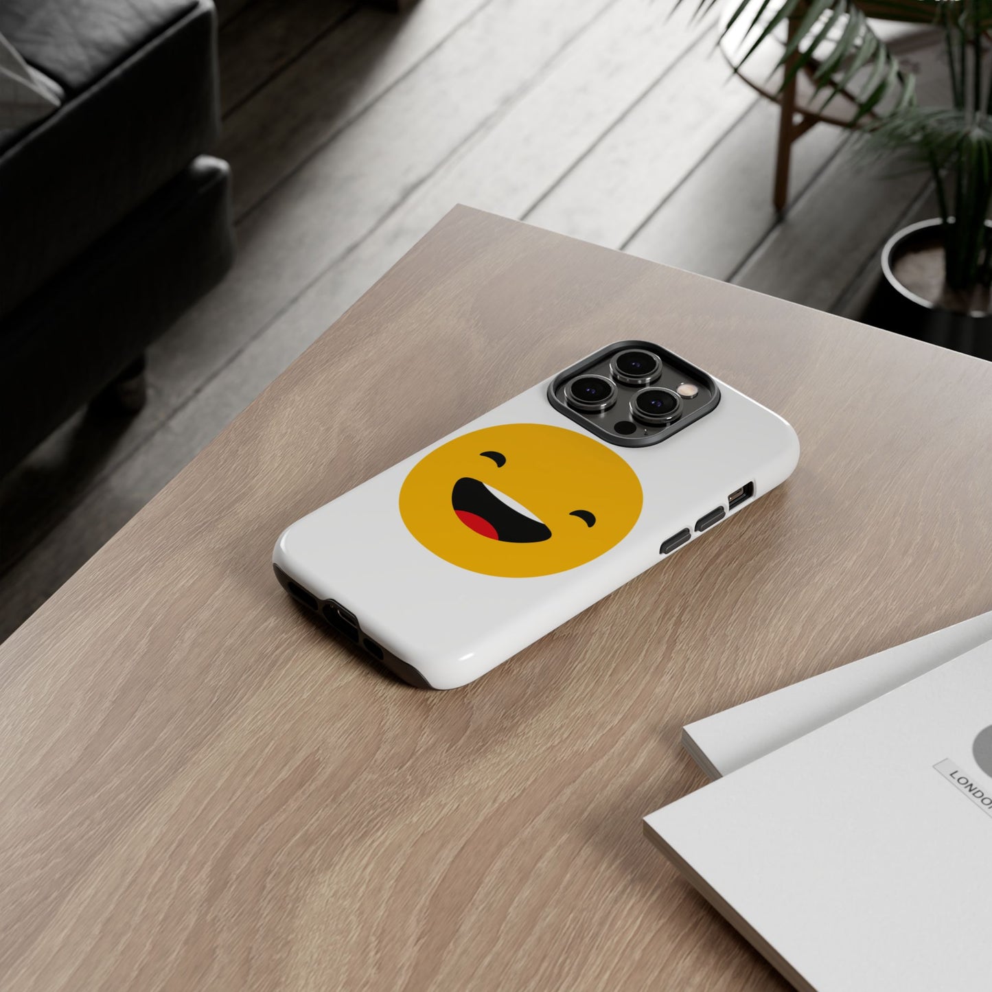 Happy Face Tough Phone Case - Durable Protection with Smile Design