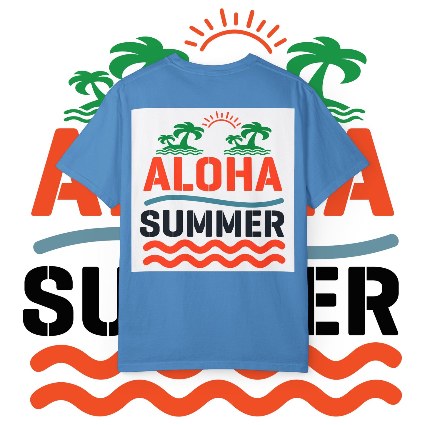 Aloha Summer Unisex T-Shirt, Beach Shirt, Vacation Tee, Summer Apparel, Tropical Graphic Tee, iconic Waikiki Beach Maui ,Oahu