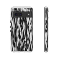 Tough Cases: Stylish Black and White Zebra Print Phone Case