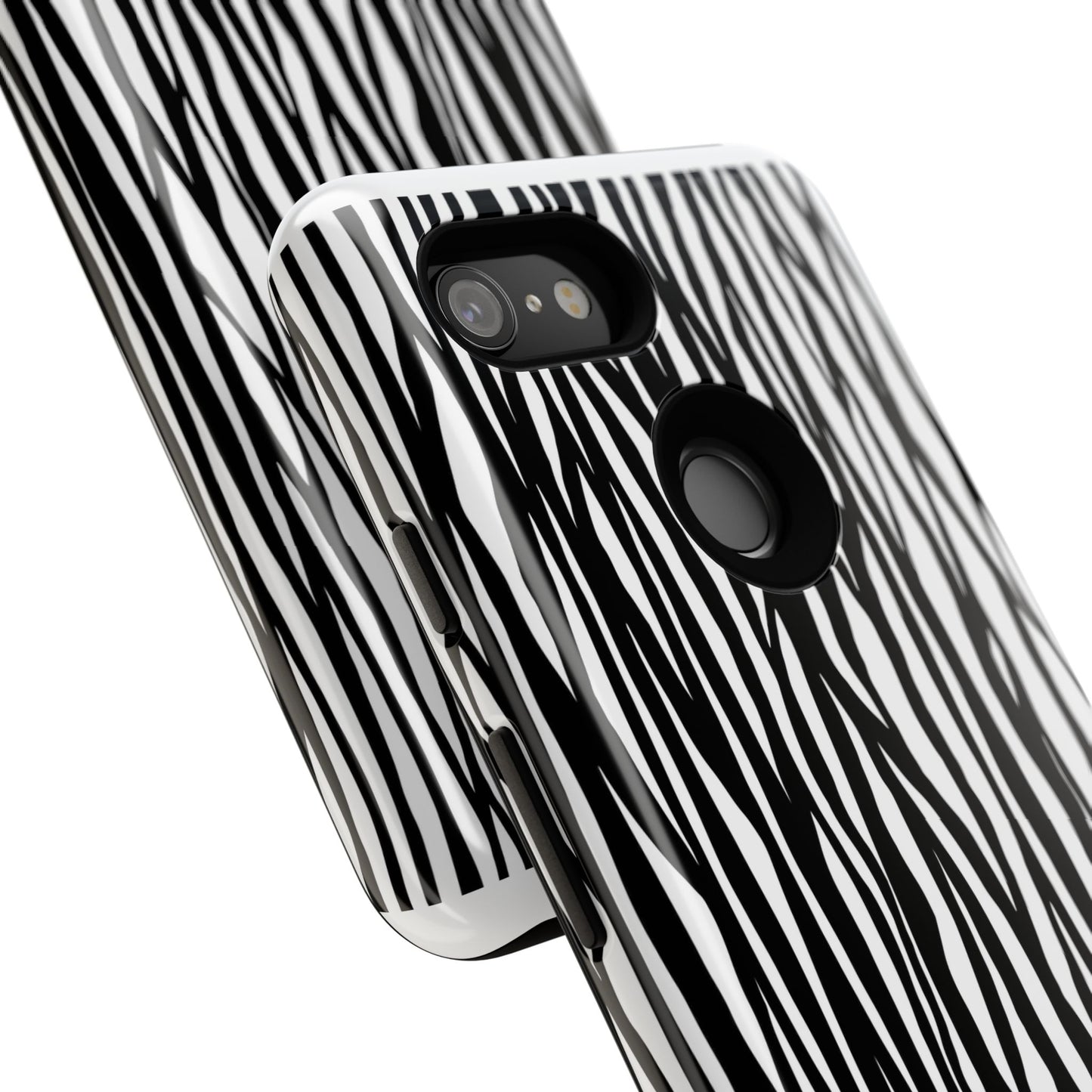 Tough Cases: Stylish Black and White Zebra Print Phone Case