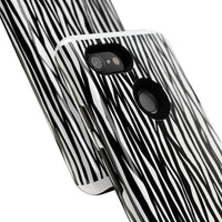 Tough Cases: Stylish Black and White Zebra Print Phone Case