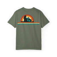 Unisex Cat & Dog Sunset Graphic T-Shirt - Casual Animal Lover Tee