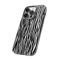 Tough Cases: Stylish Black and White Zebra Print Phone Case