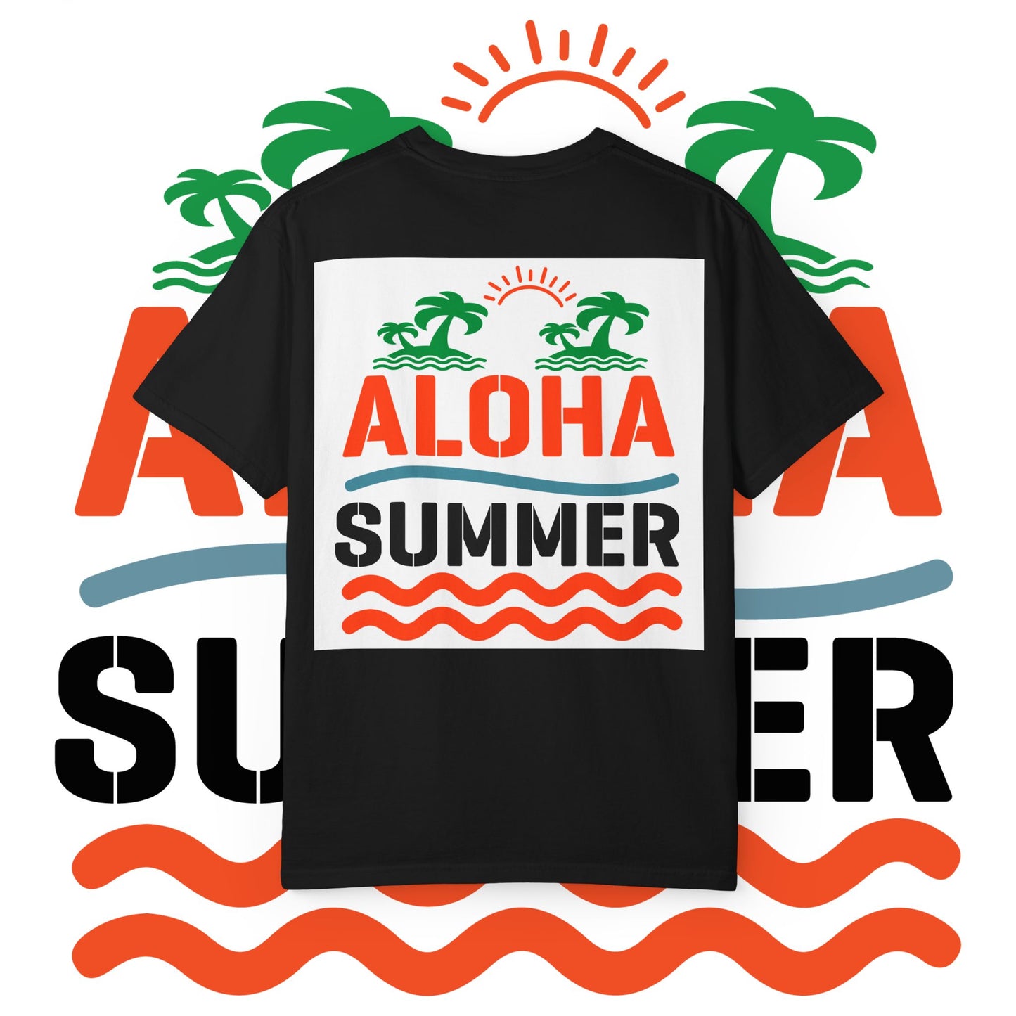 Aloha Summer Unisex T-Shirt, Beach Shirt, Vacation Tee, Summer Apparel, Tropical Graphic Tee, iconic Waikiki Beach Maui ,Oahu