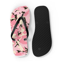 Stylish Pink Camo Flip Flops - Trendy Summer Footwear for Beach & Pool