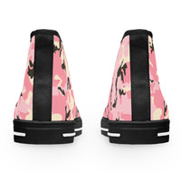 Trendy Women's Pink Camo High Top Sneakers