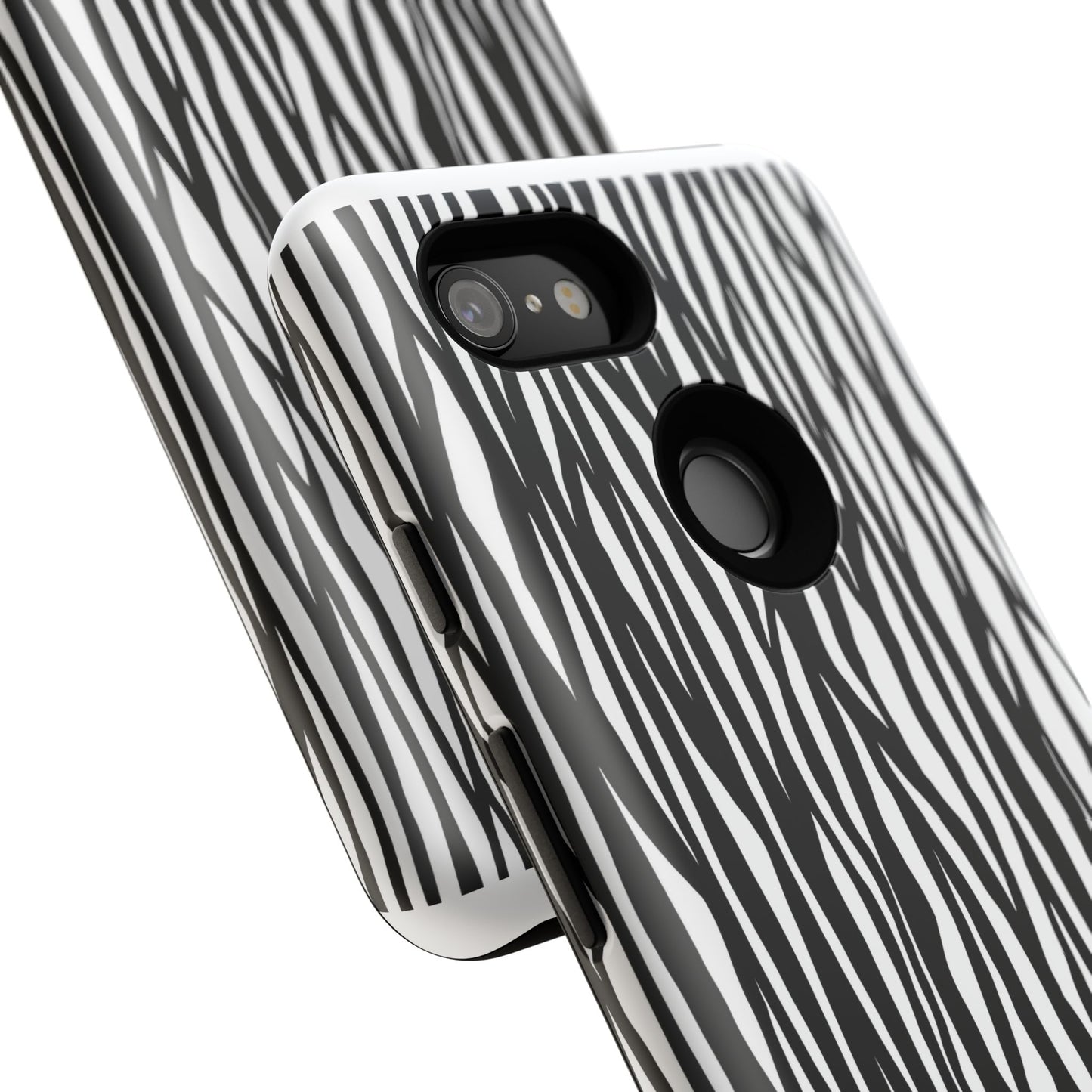 Tough Cases: Stylish Black and White Zebra Print Phone Case