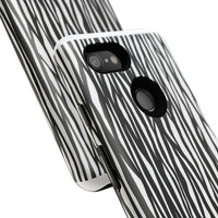 Tough Cases: Stylish Black and White Zebra Print Phone Case