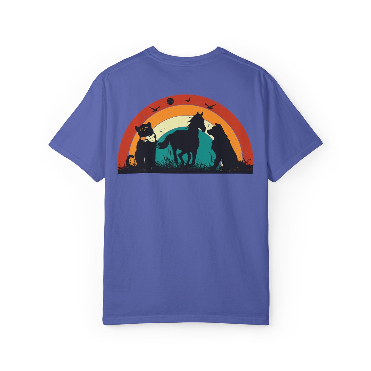 Rainbow Animal Scene Unisex T-Shirt - Nature Lover's Gift