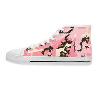 Trendy Women's Pink Camo High Top Sneakers