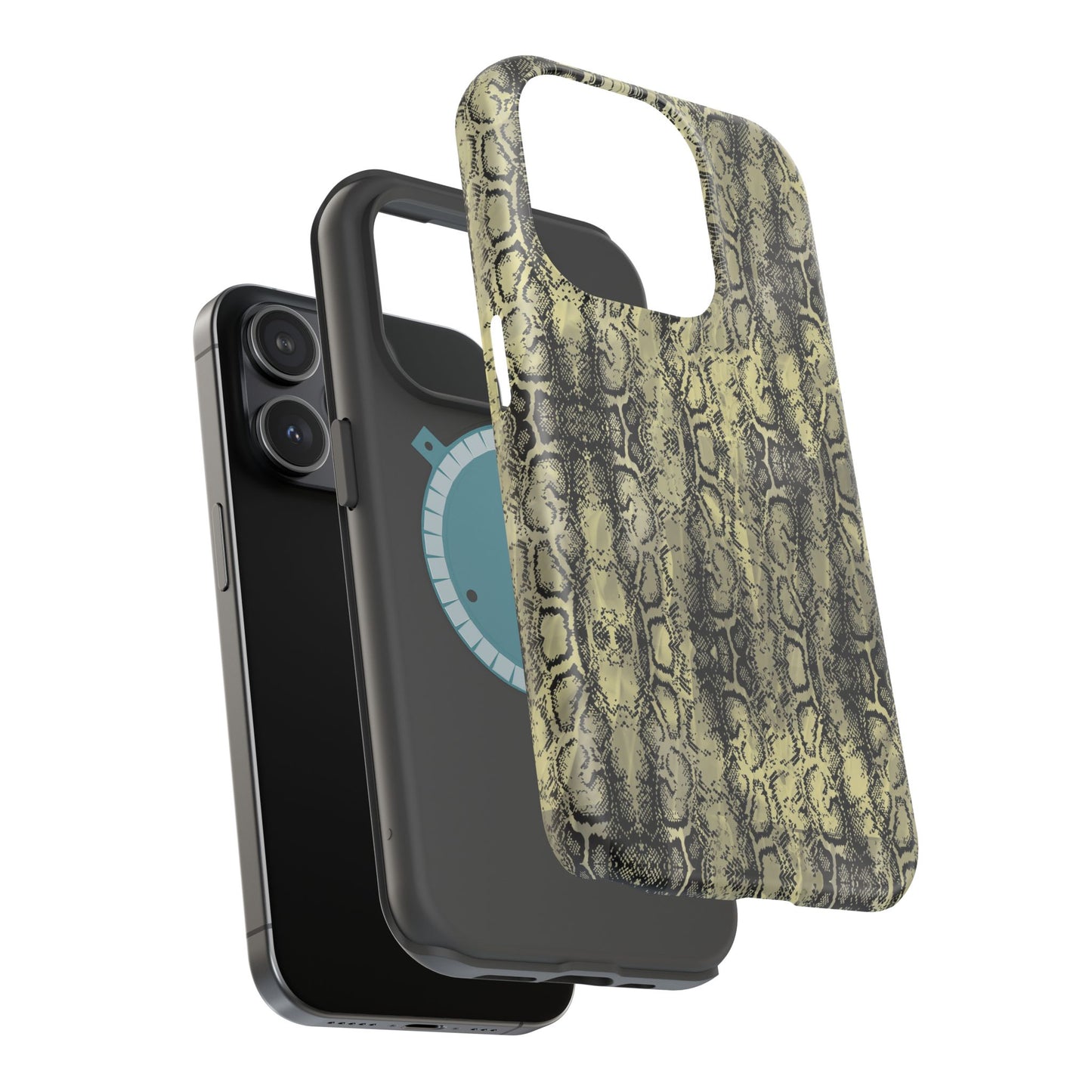 Stylish Snake Skin Magnetic Tough Case - Durable Protection for Your Phone
