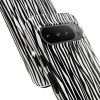 Tough Cases: Stylish Black and White Zebra Print Phone Case