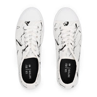 Chic Marble Print Women's Low Top Sneakers - Stylish Casual Footwear