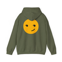 Smiley Face Unisex Heavy Blend Hooded Sweatshirt – Cozy & Playful Comfort for All Occasions
