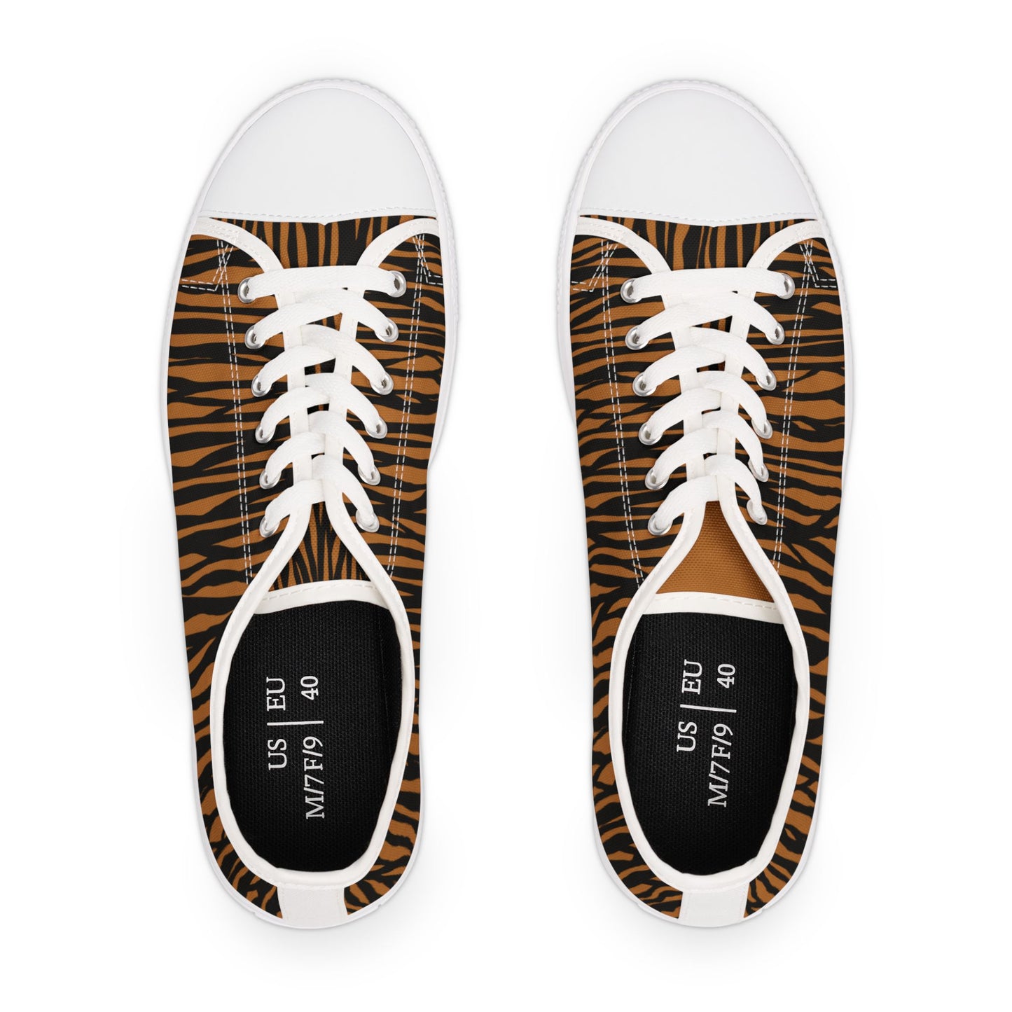 Trendy Women's Tiger Stripe Low Top Sneakers – Stylish and Comfortable Casual Footwear