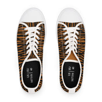 Trendy Women's Tiger Stripe Low Top Sneakers – Stylish and Comfortable Casual Footwear